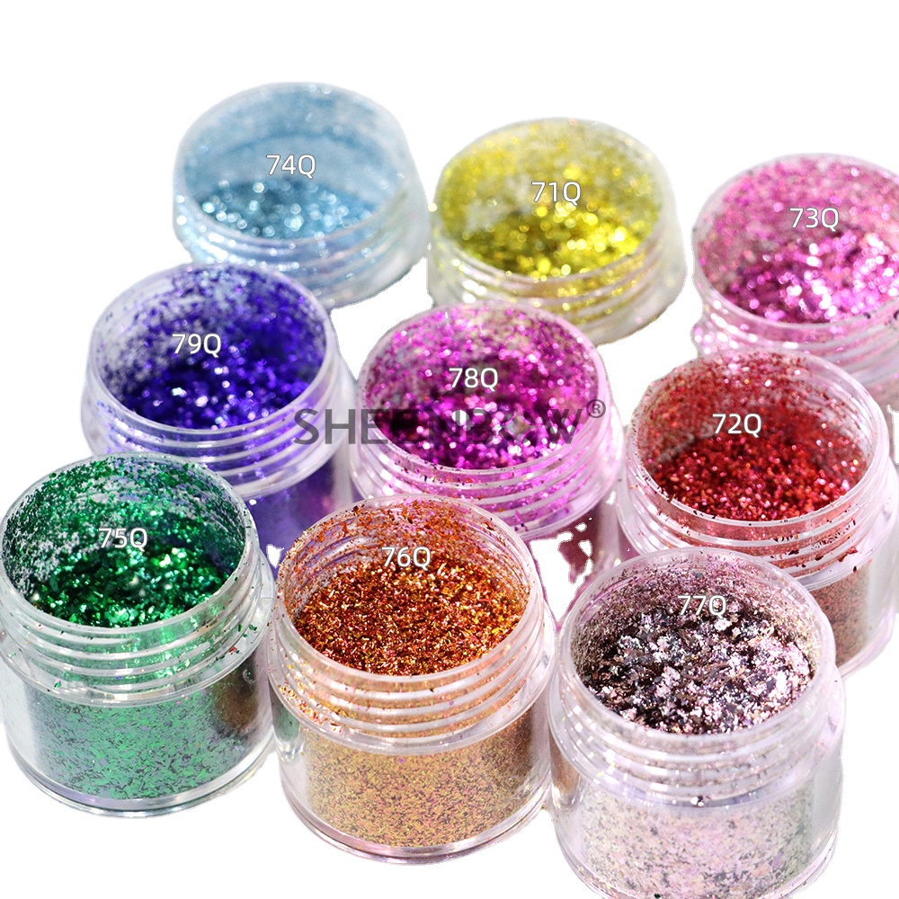 FarbwechselMetallischPaillettes（Lidschatten & Gesicht & Körper）